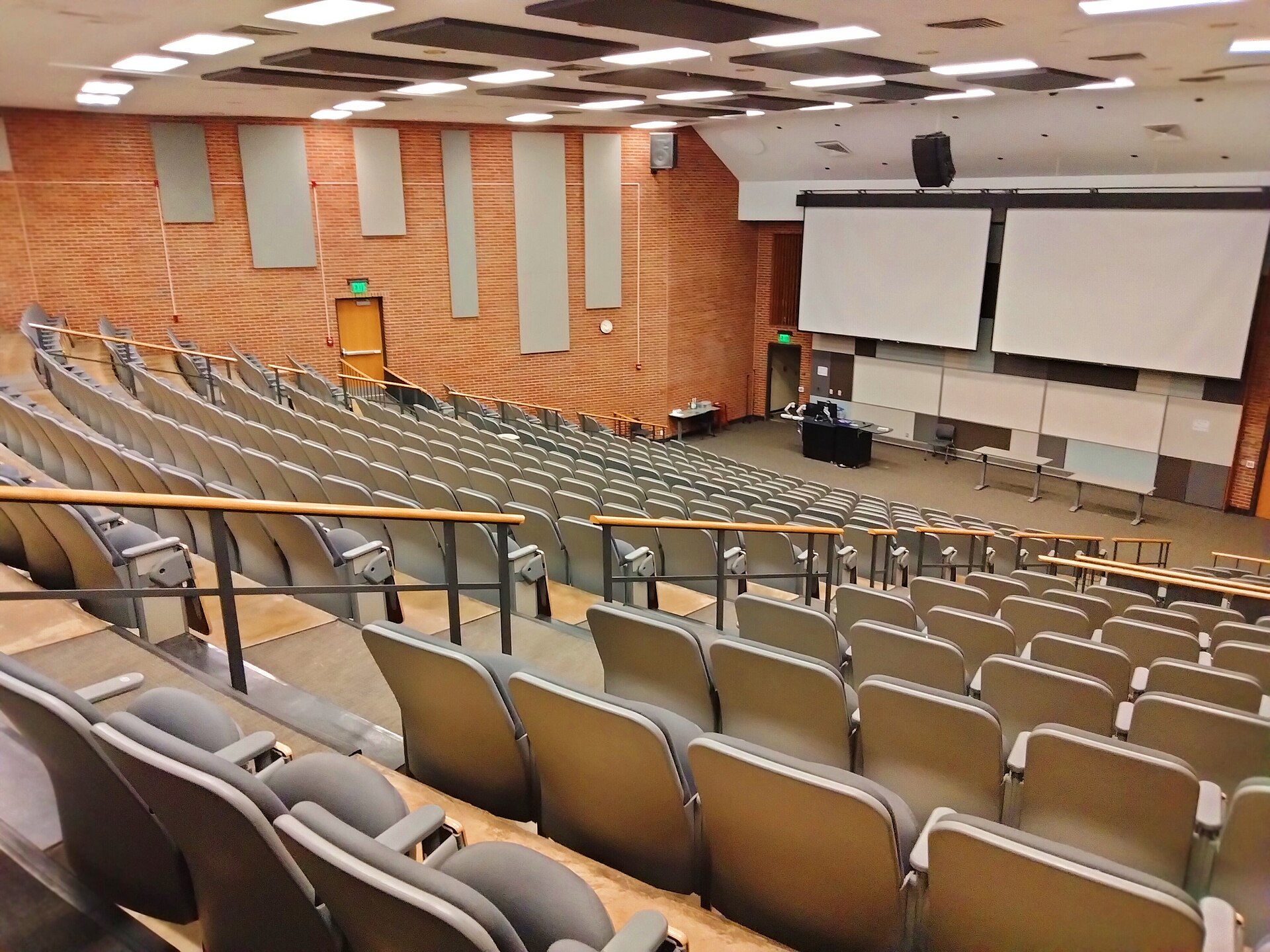 University lecture hall in the United States